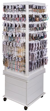 White Slat Oversized Floor Display (Does Not Include Merchandise)