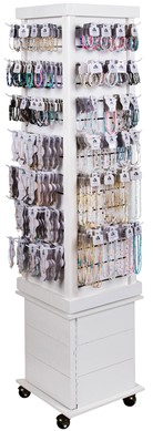 White Slat Regular Sized Floor Display (Does Not Include Merchandise)