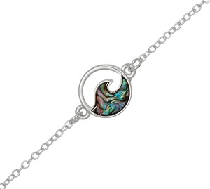 Small Abalone Wave Pendant Anklet
