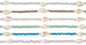5-Nassau Shell And Seed Bead Anklet Assorted
