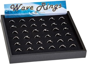 36 Piece Black Ring Tray (Does Not Include Merchandise)