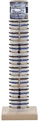 Leather & Bone Bead Adjustable Slide-Knot Bracelet Assorted With Tube & Base