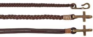 Leather Bracelet With Cross Clasp Assorted