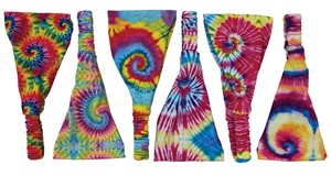 Circle Pattern Tie Dye Head Scarf Assorted