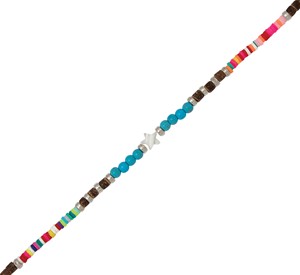 Coco Fimo Howlite With Star Pendant Anklet