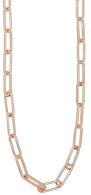 Rose Gold Paper Clip Link Necklace