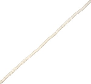 3mm Solid White Fimo Anklet