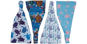 Sea Turtle Print Head Scarf Assorted