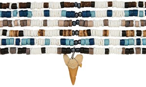 Litob With Dyed Coco Shark Tooth Necklace Assorted