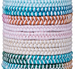 Twist Weave Braided Adjustable Slide-Knot Bracelet (A) Assorted