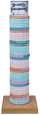 Twist Weave Braided Adj Slide-Knot Bracelet (A) Assorted With Tube & Base