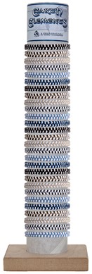 Twist Weave Braided Adj Slide-Knot Bracelet (B) Assorted With Tube & Base