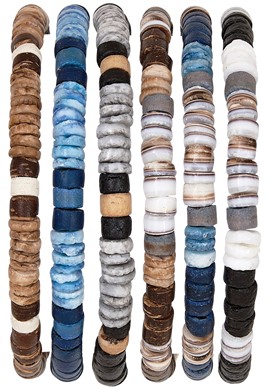 Melon Litob Shell Pattern Adjustable Slide Knot Bracelet Assorted