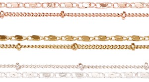 2 Chain Style Anklet Assorted