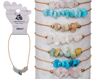 Stone Chip Anklet Assorted