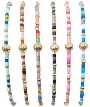 Miyuki And Gold Bead Bracelet Assorted