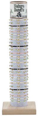 Seed Bead with Gold Disc Bracelet Asst'd with Tube & Base