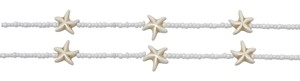 Howlite Starfish Seed Bead Necklace