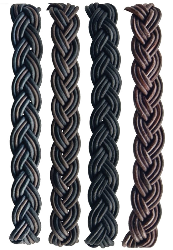 Wide Twist Pattern Leather Bracelet ZBR0343