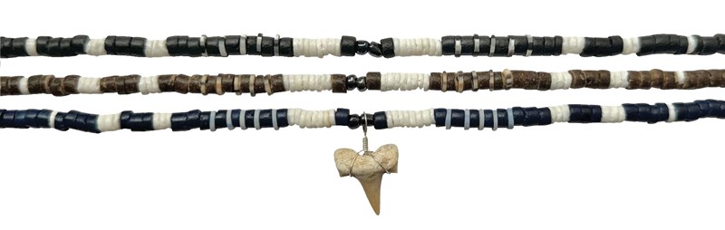 Coco with litob & fimo station shark tooth necklace ZNK5518