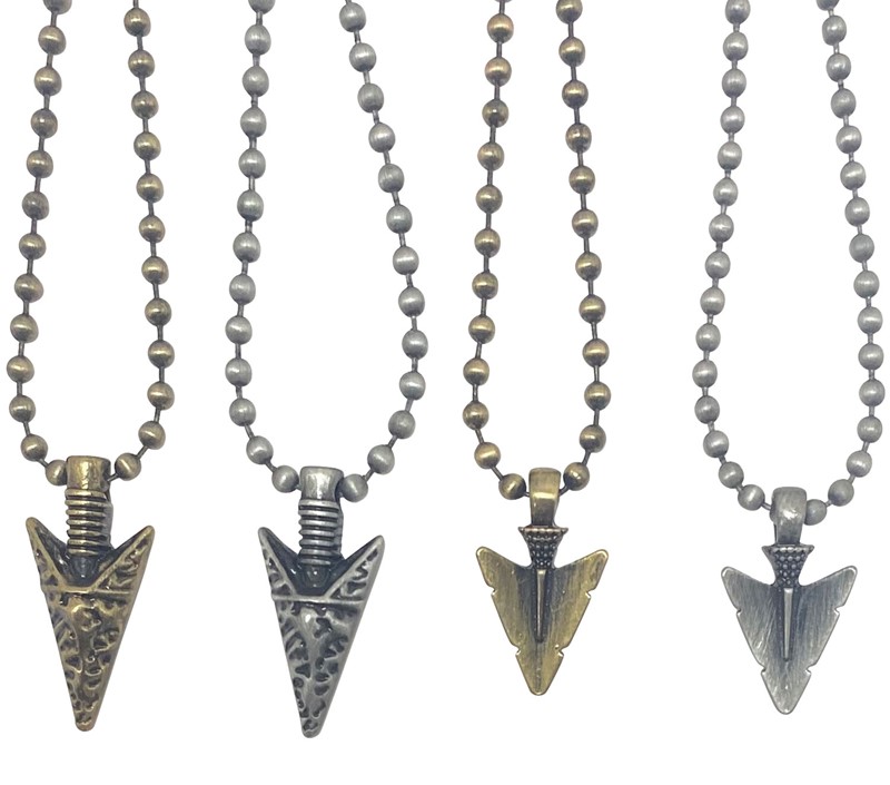 Antique Gold and Silver Ball Chain Anchor Necklace Assorted ZNK1376