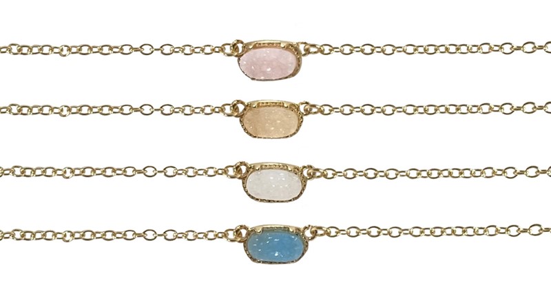 Oval Druze Pendant Bracelet BR2698
