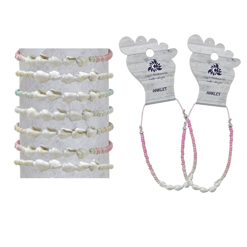 Ombre Bead & Nassa Anklet AK0970