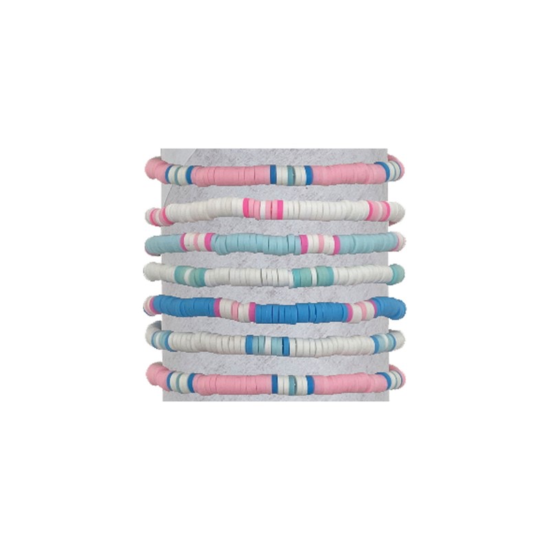 Adjustable Block Pattern Fimo Bracelet BR1774