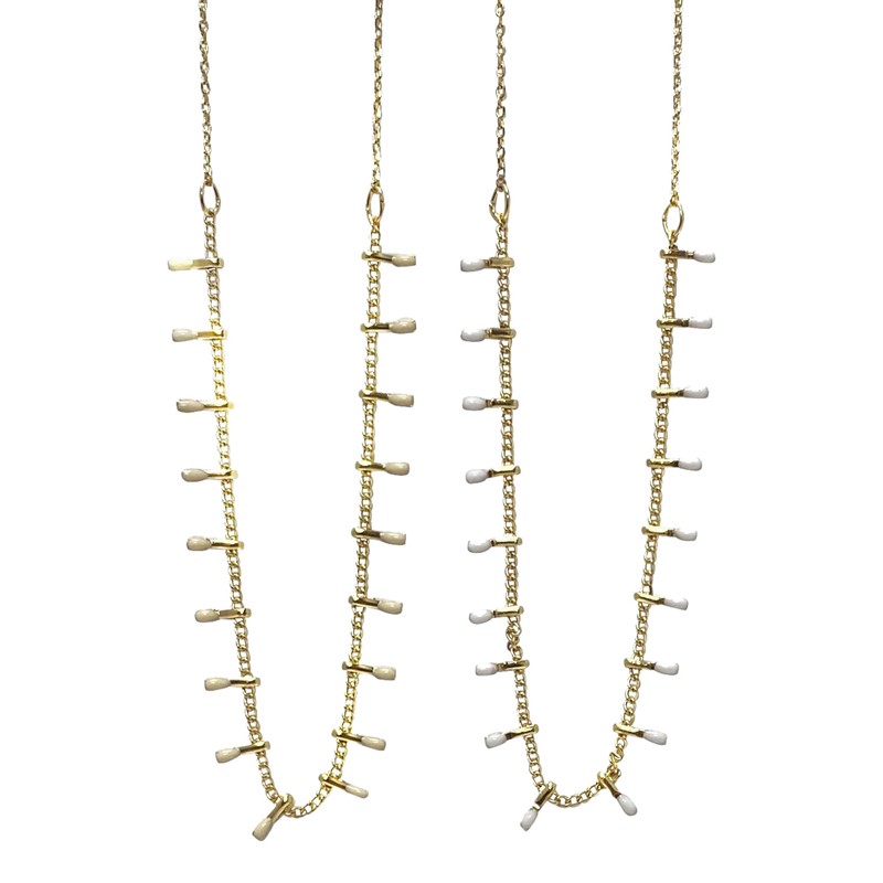 Color Drop Bead Gold Necklace NK2705