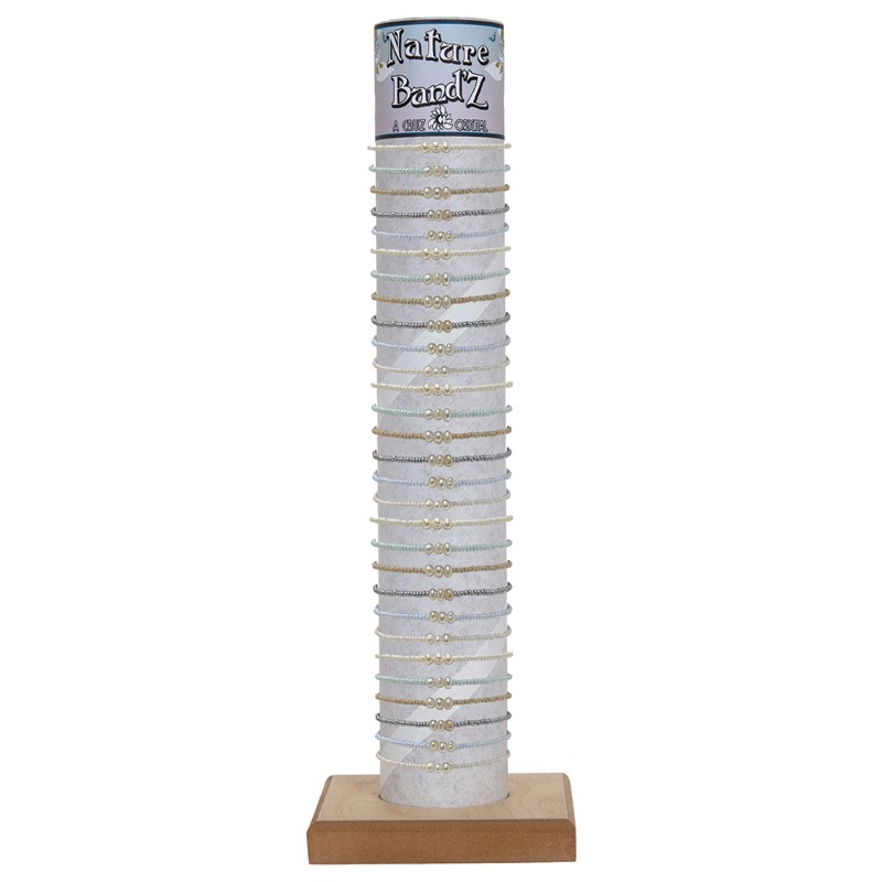 Adjustable 3 Mini Pearl - Seed Bead Bracelet with Tube & Base BR0948 - TUBE