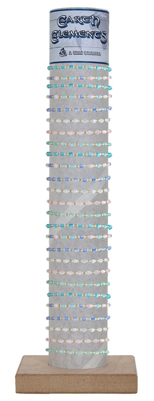 Mop & Seed Bead Adjustable Bracelet with Tube & Base BR0949 - TUBE