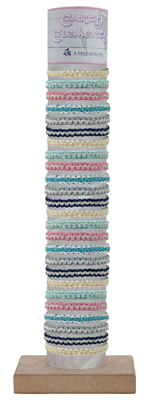 Adjustable Macrame 2 Tone Bracelet with Tube and Base BR0974 - TUBE