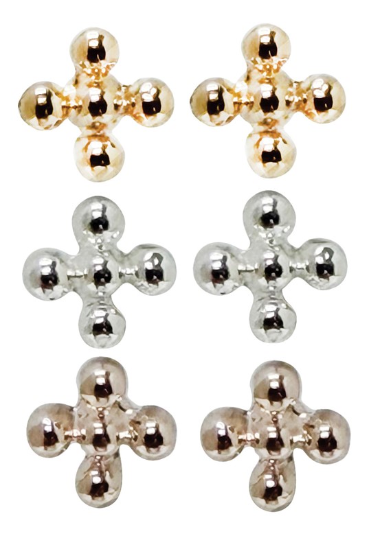 Beaded Clover Cross Earrings Assorted ER2705