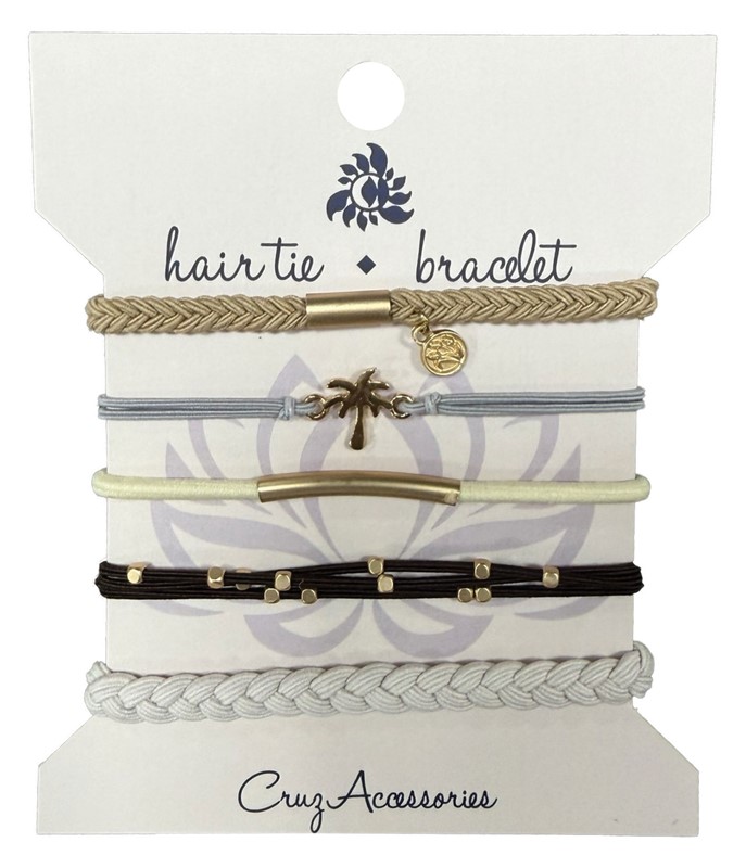 Assorted Palm Tree Hair Tie / Bracelet HTB003