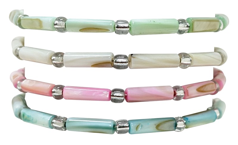 Adjustable Tube and Seed Bead Bracelet BR0977