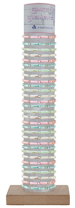 Adjustable Tube and Seed Bead Bracelet with Tube and Base BR0977-TUBE
