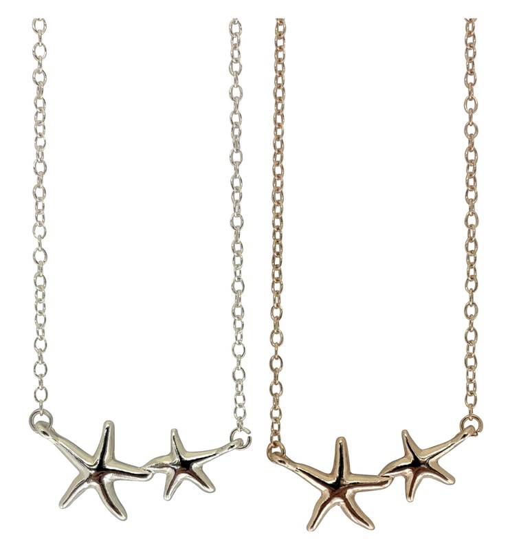 Double Starfish Pendant Necklace NK2714