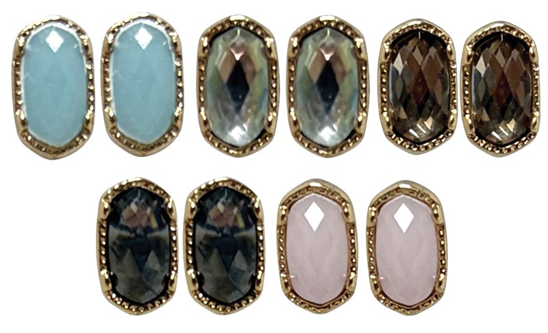 Mini Oval Facet Bead Earrings ER2710