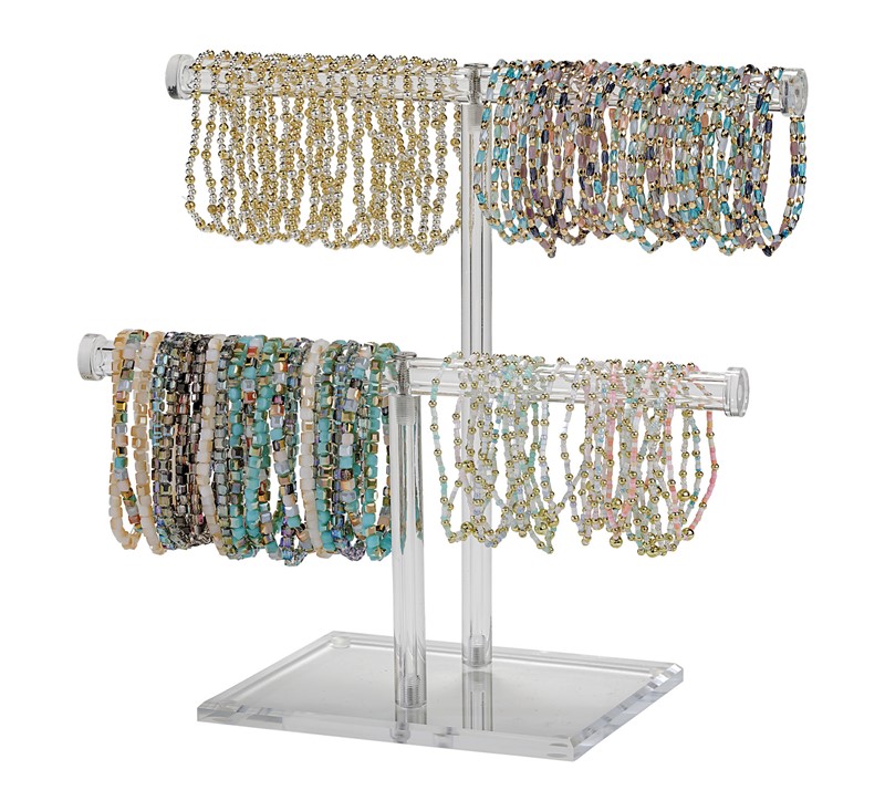 3 - Tier Acrylic T-Bar Display (Does Not Include Merchandise) RK0110
