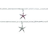 Rhinestone Starfish Silver Plated Anklet Assorted