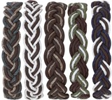 Twist Weave Hemp Leather Bracelet (A) Assorted