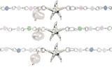Beaded Anklet W/Starfish Pendant (B) Assorted