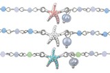 Beaded Anklet W/Starfish Pendant Assorted