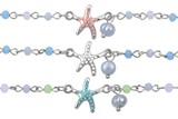 Beaded Anklet W/Starfish Pendant (B) Assorted