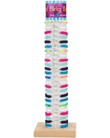 Crystal Dolphin On Color Macrame Adj Slide-Knot Bracelet Assorted W/Tube & Base