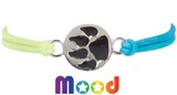 Stretch Bracelet with Bear Paw Mood Pendant