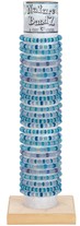 Multi Color Glass Bead Slide Knot Bracelet (B) Assorted With Tube & Base