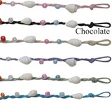 White Shell with Multi Bead Tie On Anklet 36-Assorted