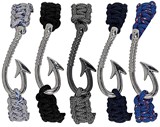 Fish Hook Solid Paracord Bracelet Assorted (C)