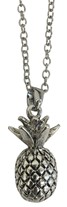 Antiqued Silver Pineapple Pendant Necklace